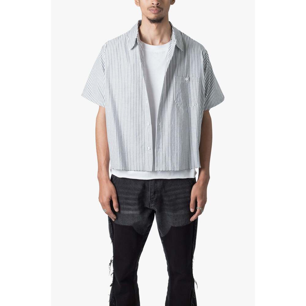 mnml Striped S/S Shirt - Grey/White Size MGrey/White / M